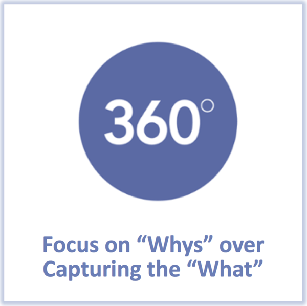 large-focus on whys