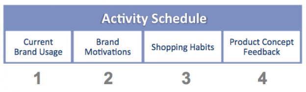 Activity schedule for Digsite moms study.