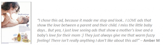 Mom’s verbatim comment on baby ad